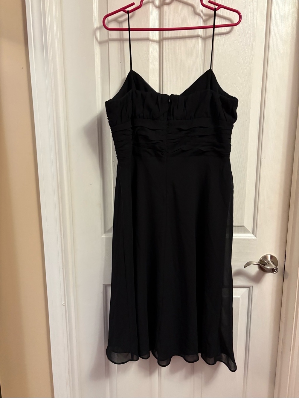 Sheri Martin Black Midi Spaghetti-Strap Dress